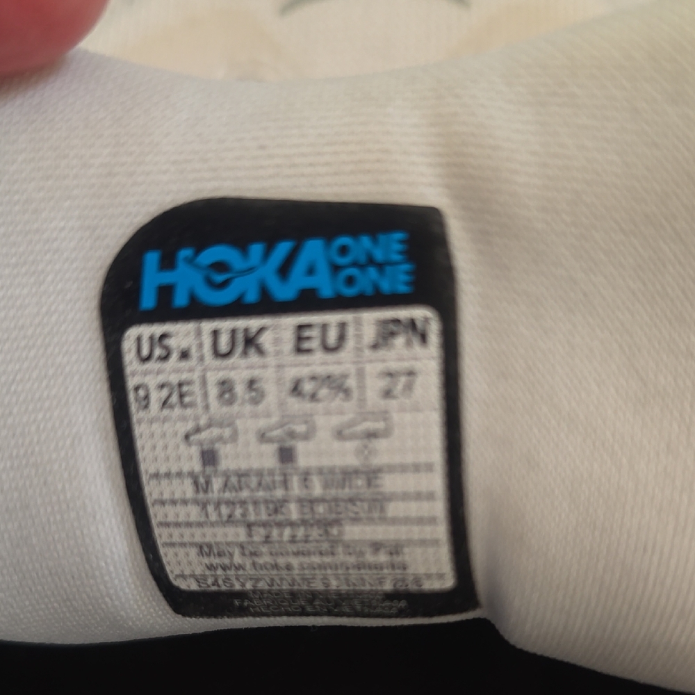 Hoka White and Black Athletic Shoes - Picture 4 of 8